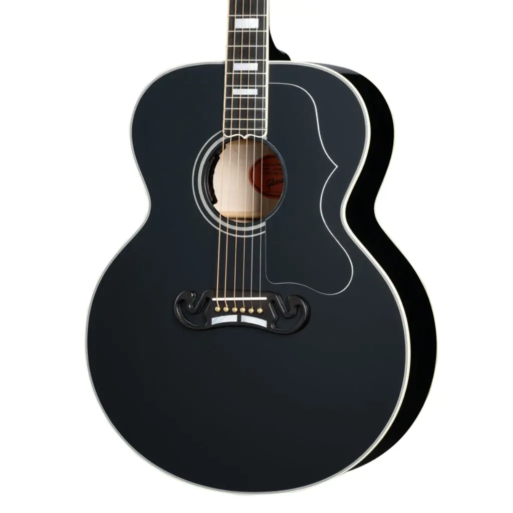 Gibson Sj200 Custom Ebony Acoustic Guitar 1