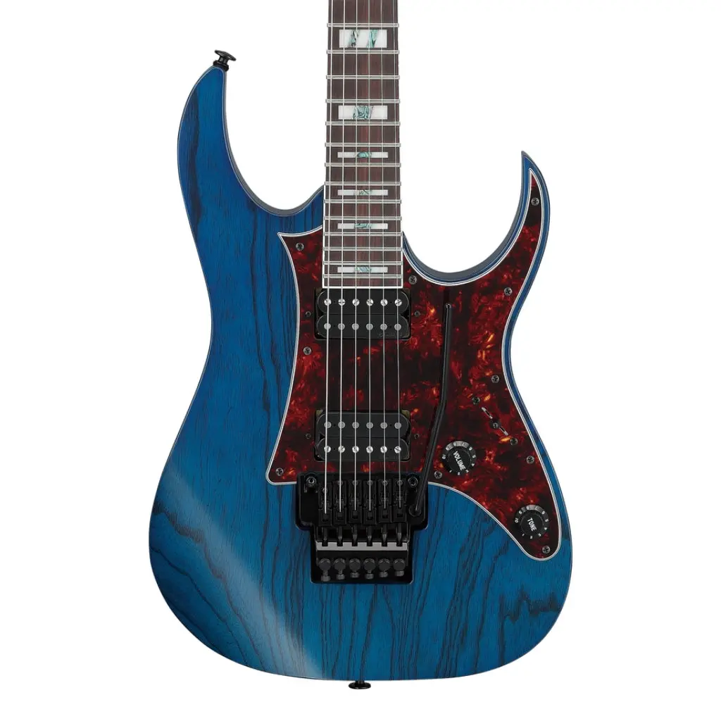 Ibanez Prestige Rg653dx Electric Guitar - Transparent Deep Blue Flat 1