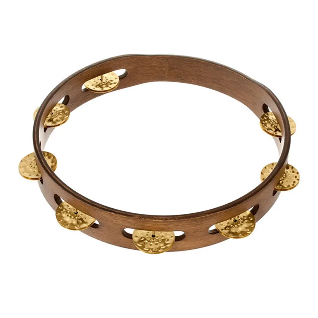 Meinl Tambourine With 1 Row Hamm Brass - Walnut Brown 1