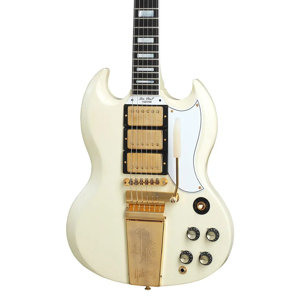 Gibson Custom Shop - 1963 Les Paul Sg Custom Reissue - Vos - Classic White 1