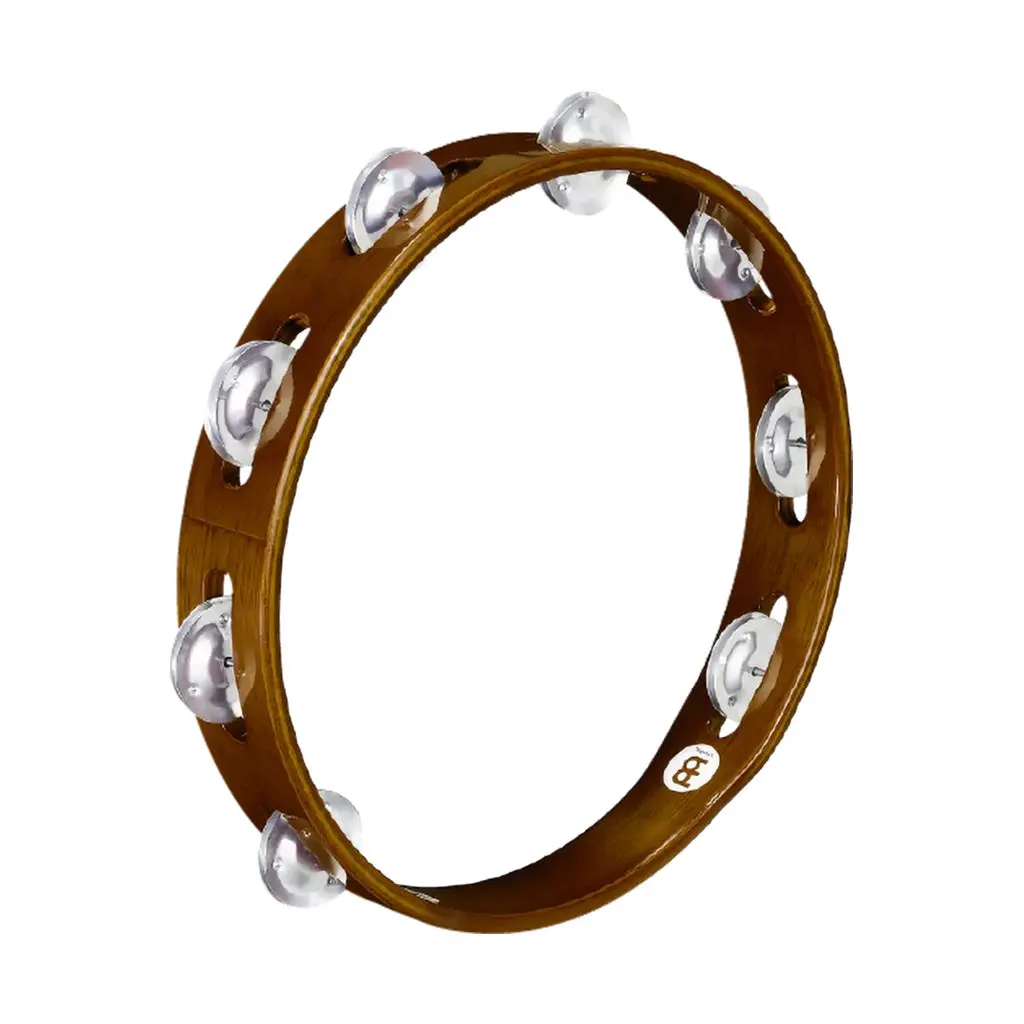 Meinl Wood Tambourine With 1 Row Steel Jingles - African Brown 1