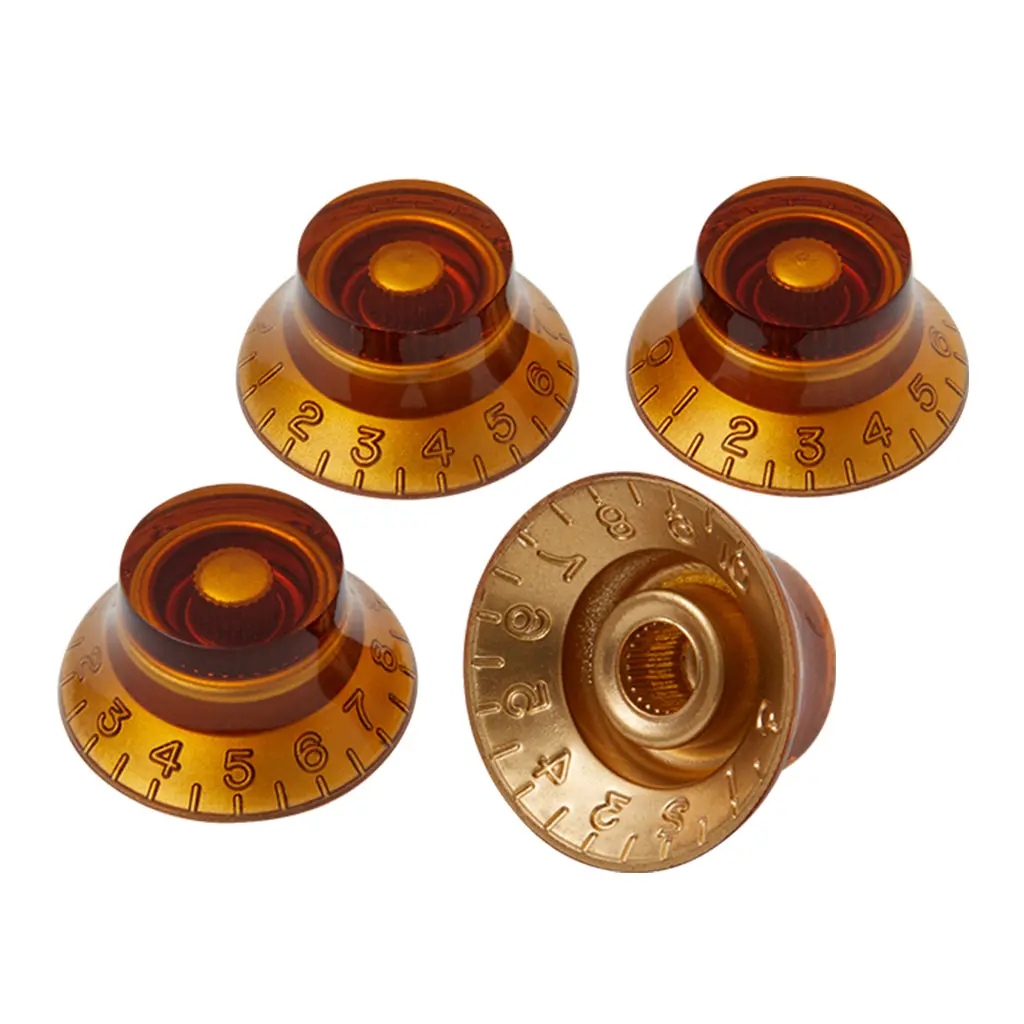 Gibson Top Hat Knobs - Vintage Amber - 4 Pack 1