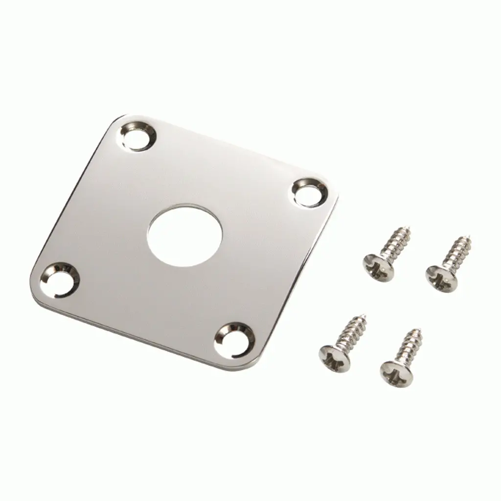 Gibson Metal Jack Plate - Nickel 1