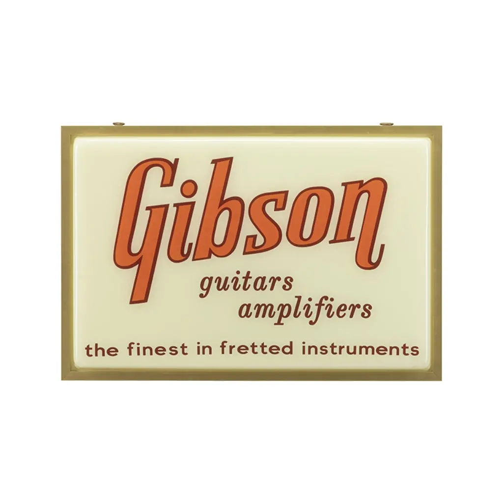The Gibson Custom Logo Led Gold Sign 1