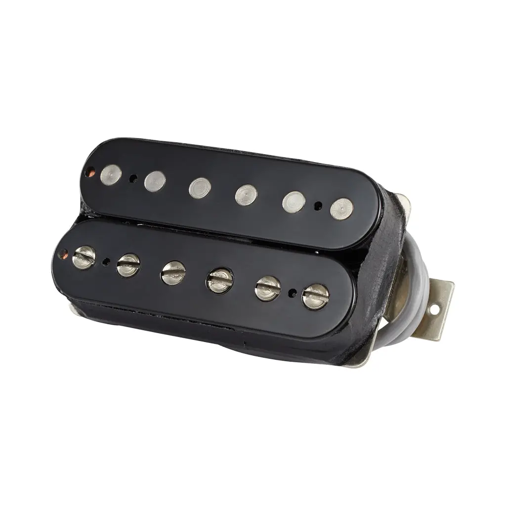 Gibson 498T Hot Alnico Treble Alnico V Bridge Humbucker 4-Conductor Double Black Pickup 1