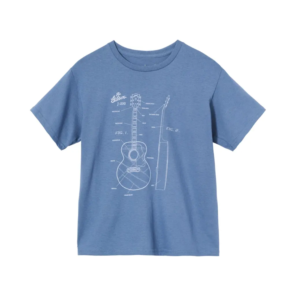 Gibson Kid's Acoustic Schematic Tee - Large 1
