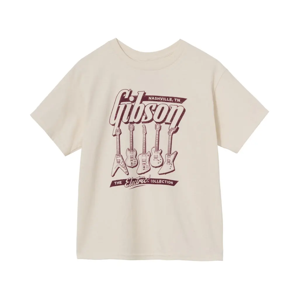 Gibson Kid's Electric Collection Tee Cream - Medium 1
