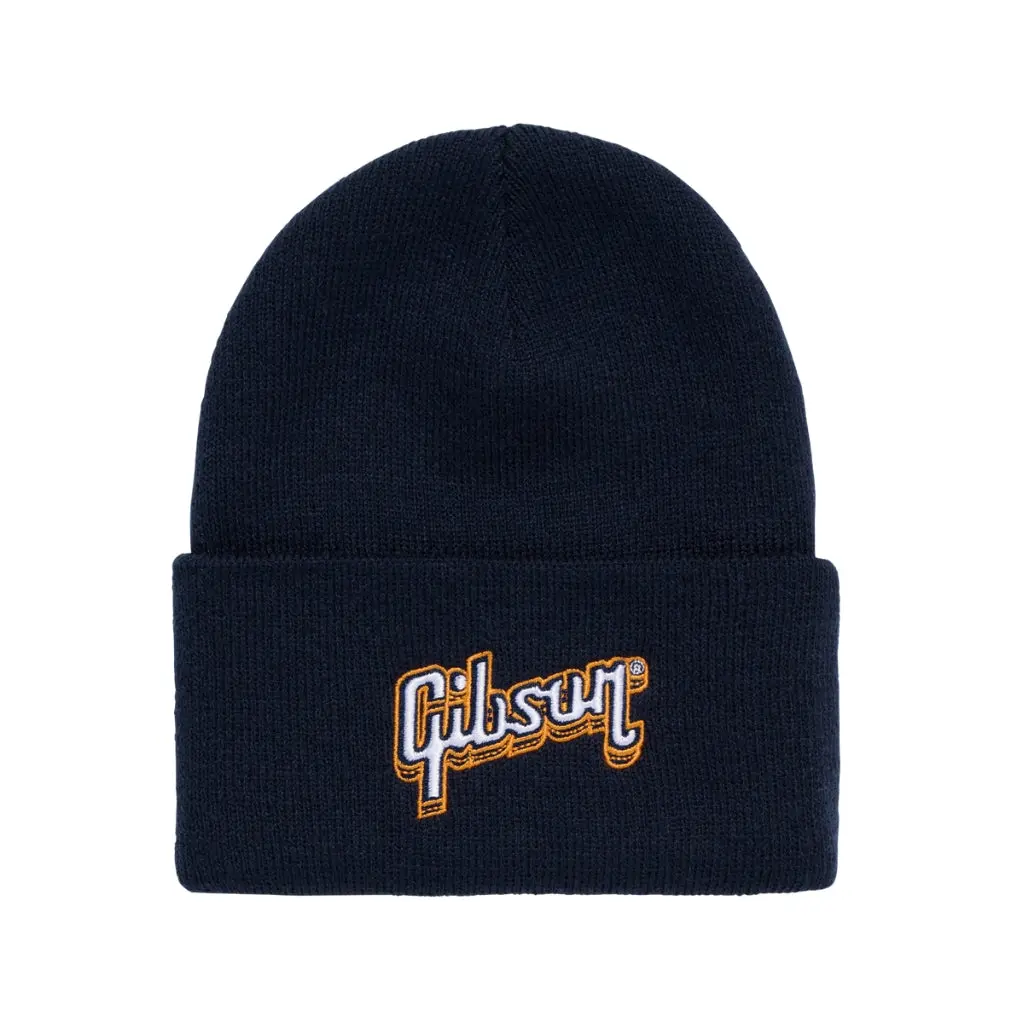 Gibson Kid's Logo Beanie - Navy 1