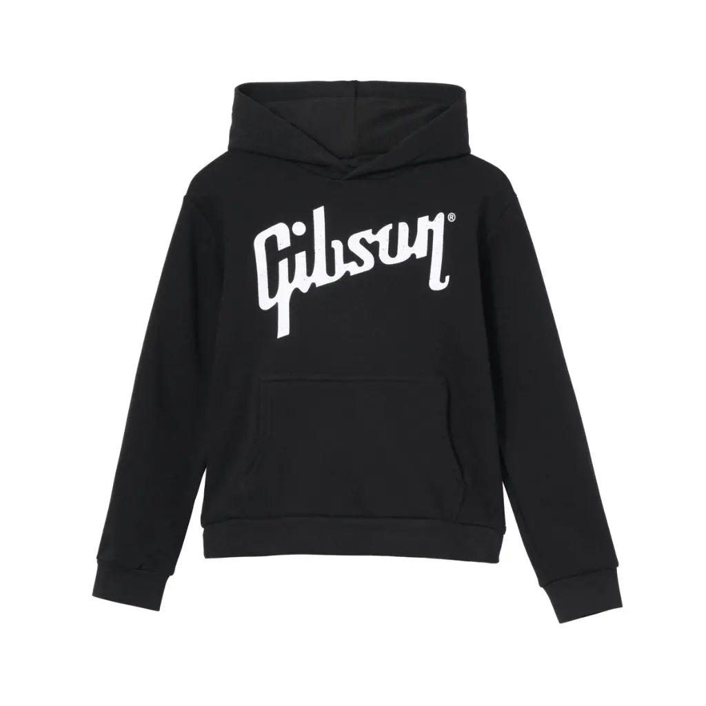 Gibson Kid's Logo Pullover Hoodie - Black Medium 1