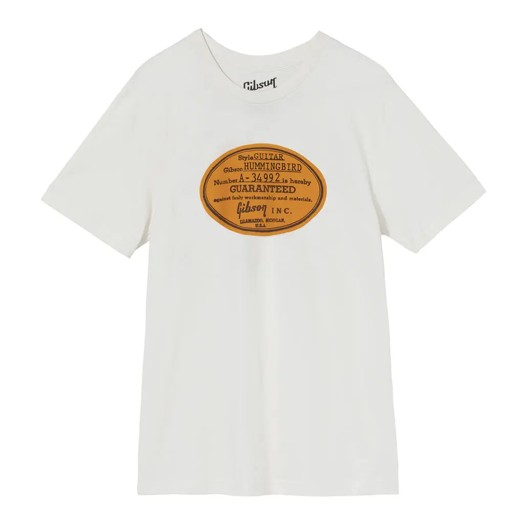 Gibson Acoustic Label Tee Vintage White Small 1