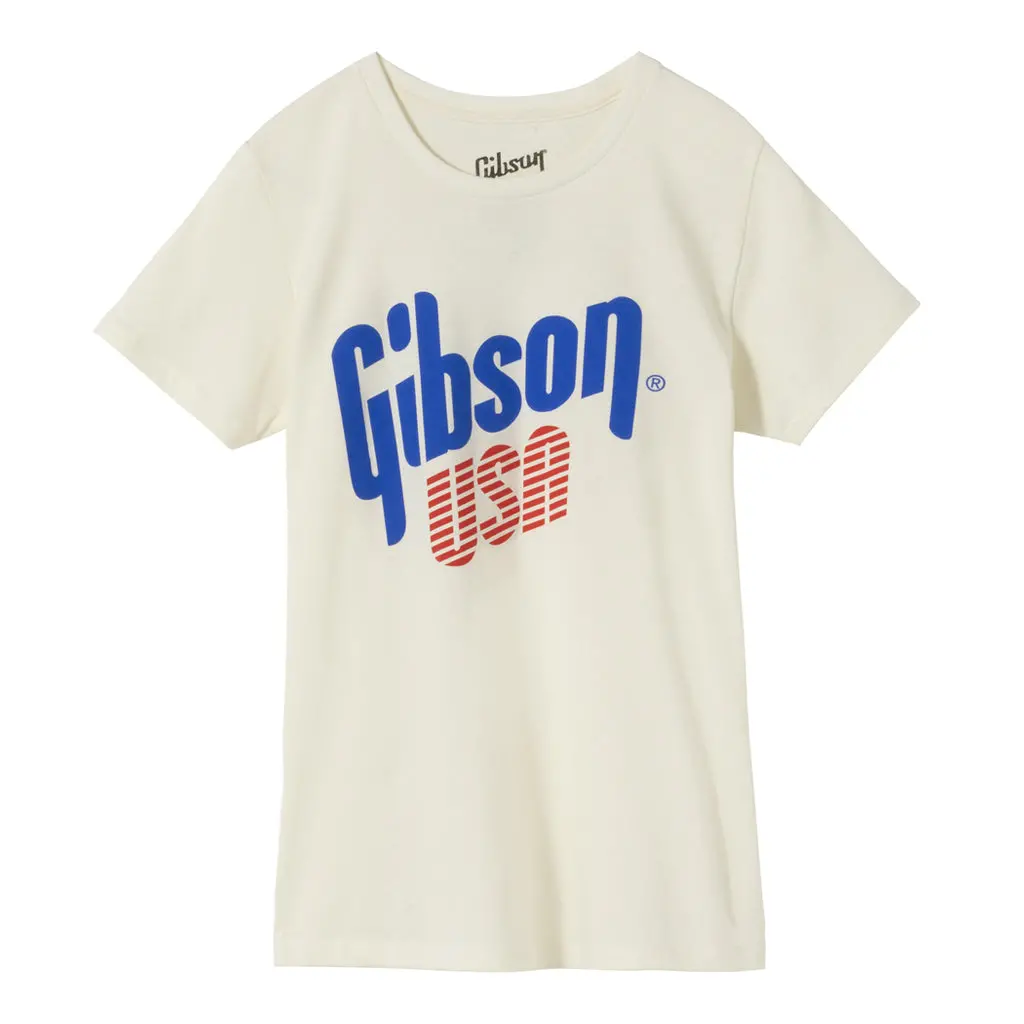 Gibson Usa Womens Tee Vintage White Medium 1