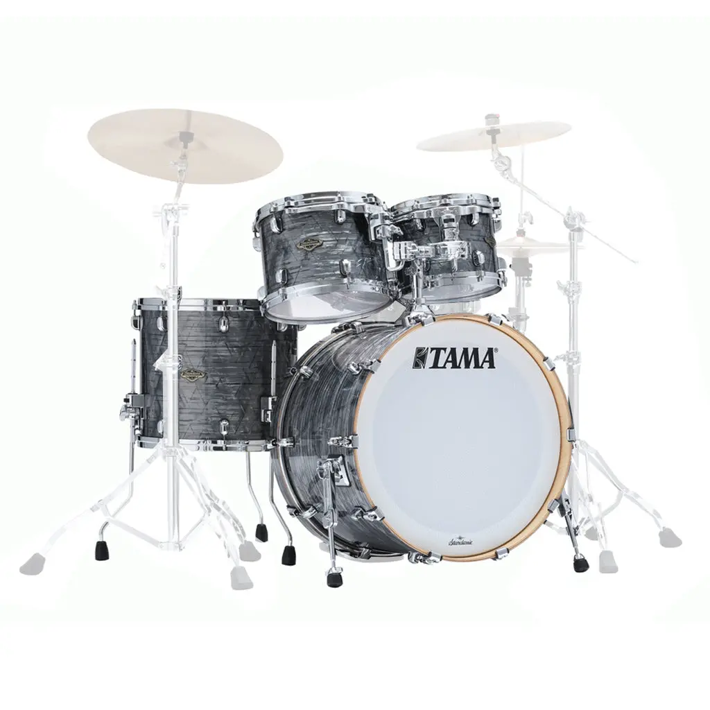 Tama Wbr42s Starclassic Walnut/Birch 4-Piece Shell Pack With 22" Bass Drum - Charcoal Onyx (No Hardware Included) 1