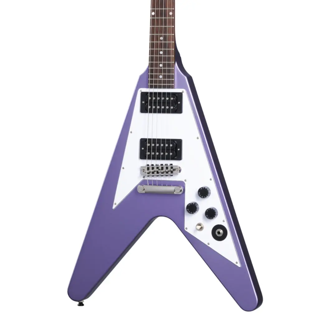 Epiphone Kirk Hammett 1979 Flying V Electric Guitar -  Purple Metallic 1