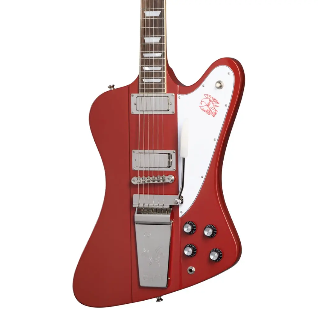 Epiphone 1963 Firebird V Maestro In Case Ember Red 1