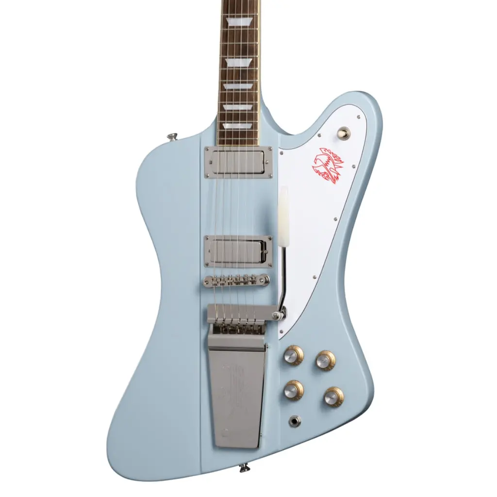 Epiphone 1963 Firebird V Maestro In Case Frost Blue 1