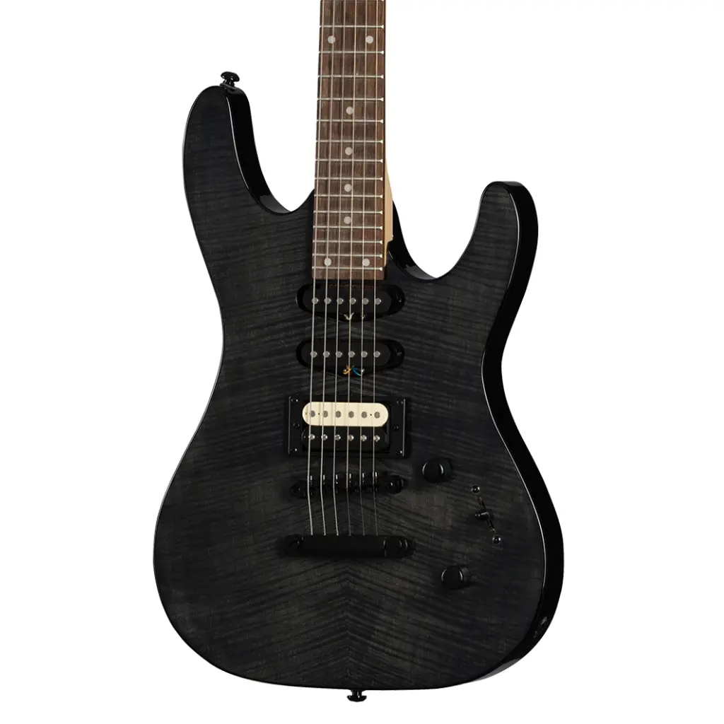 Kramer Striker Figured Stoptail Electric Guitar - Transparent Black 1