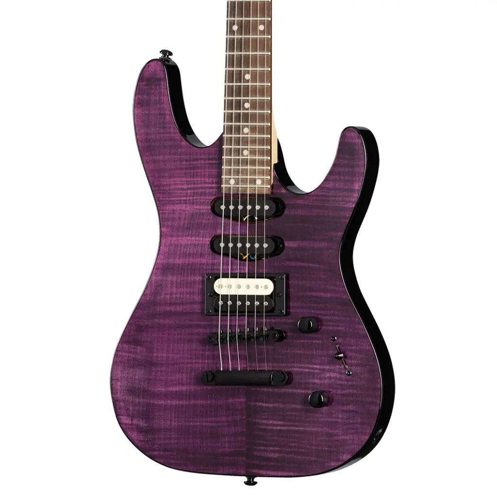 Kramer Striker Figured Stoptail Electric Guitar - Transparent Purple 1