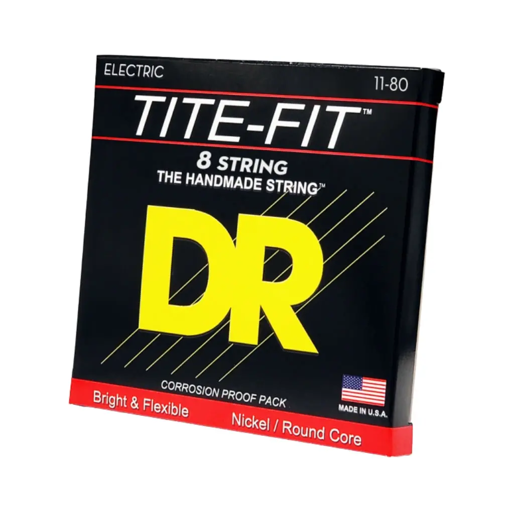 Dr Tite-Fit Compression Wound Electric Guitar Strings - 8-String Heavy 11-80 1
