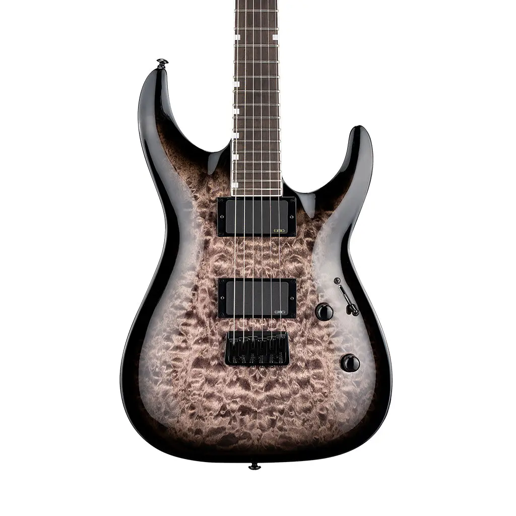 Esp Ltd Mh-400 Hardtail Quilted Maple Top Electric Guitar - See Thru Black Sunburst 1