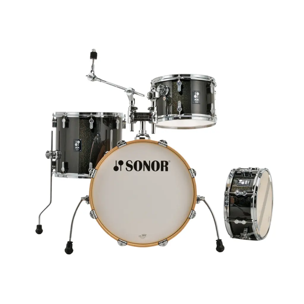 Sonor Aqx Series Jazz 4-Piece Drum Set - Black Midnight Sparkle 2