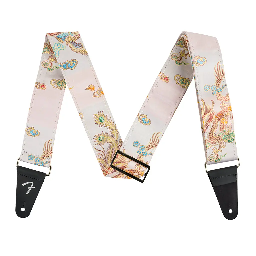 Fender Satin Dragon 2" Guitar Strap - Ivory 1