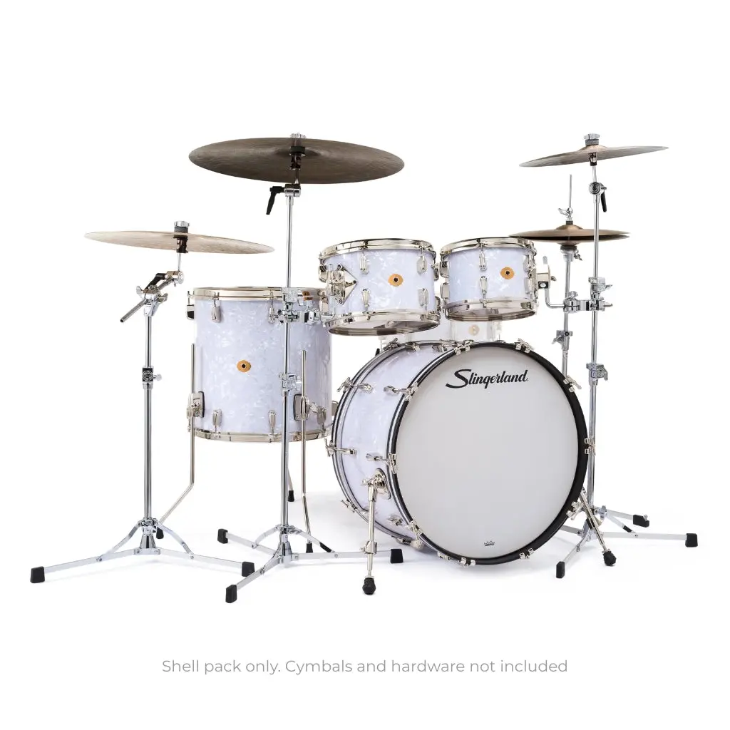 Slingerland Radio King 4-Piece Shell Pack - White Marine Pearl 1
