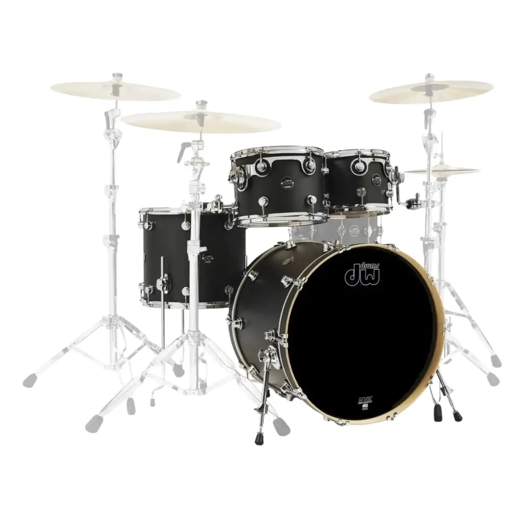 Dw Performance Series 4-Piece Shell Pack With 22 Inch Bass Drum - Charcoal Metallic 1