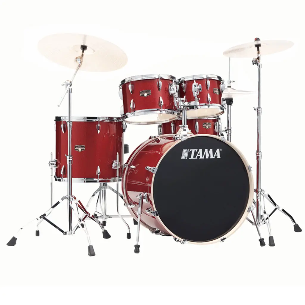 Tama Ip52h6w Imperialstar 5-Piece Complete Kit With 22" Bass Drum - Burnt Red Mist 1