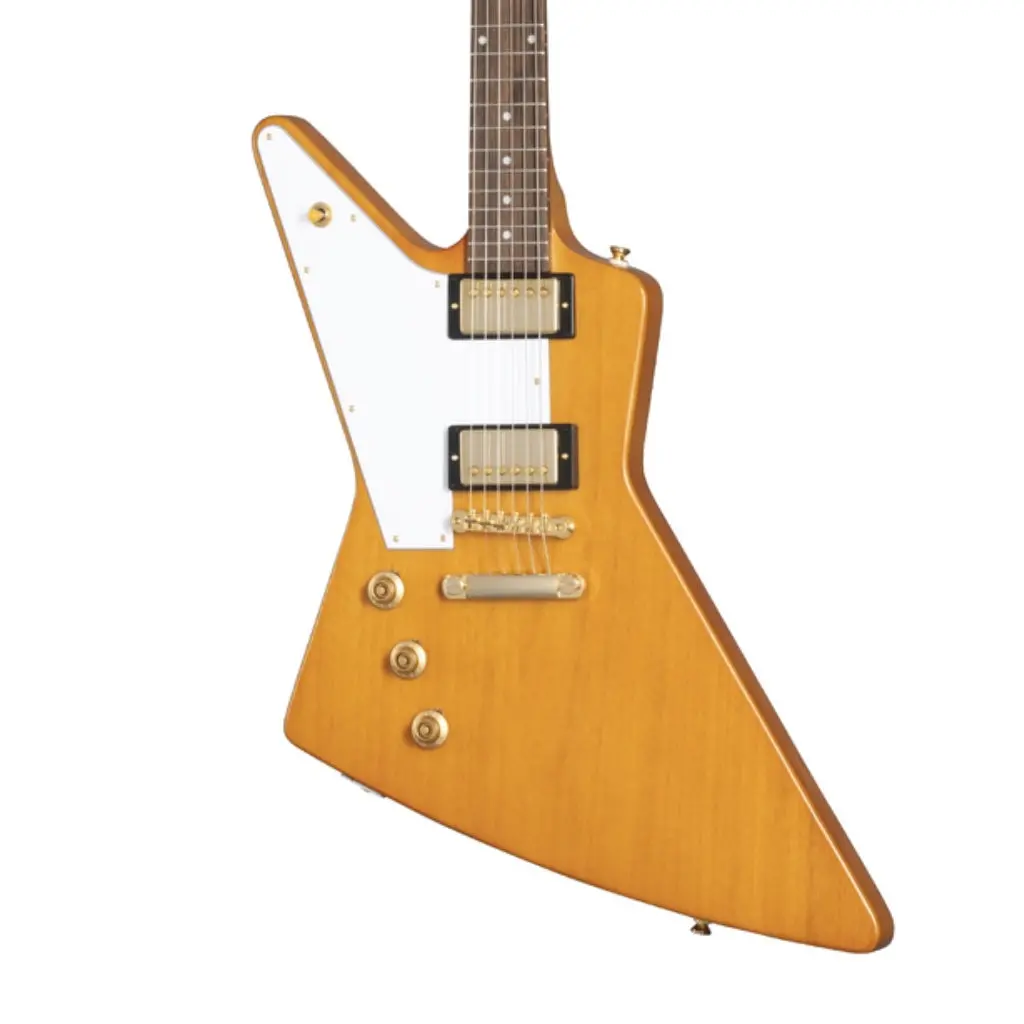 Epiphone - 1958 Korina Explorer Electric Guitar Left Handed - Aged Natural 1