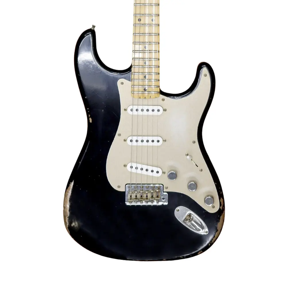 Fender Custom Shop B6 50S Stratocaster Relic Limited Edition Electric Guitar - Aged Black 1