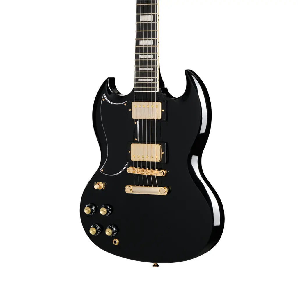 Epiphone Sg Custom Left Handed With Premium Gig Bag - Ebony 1
