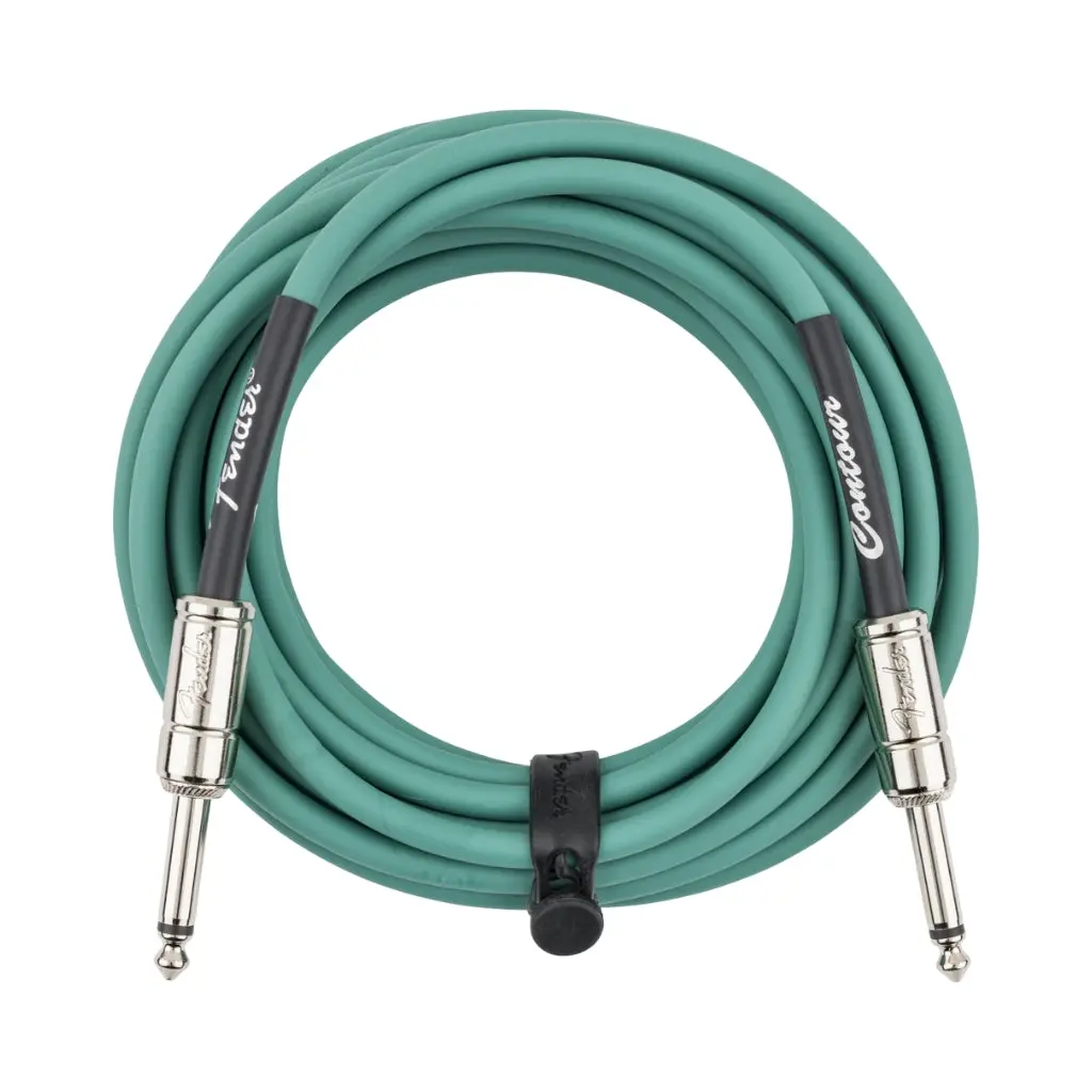 Fender Contour Series Instrument Cable - Sherwood Green, 18.6 Feet 1