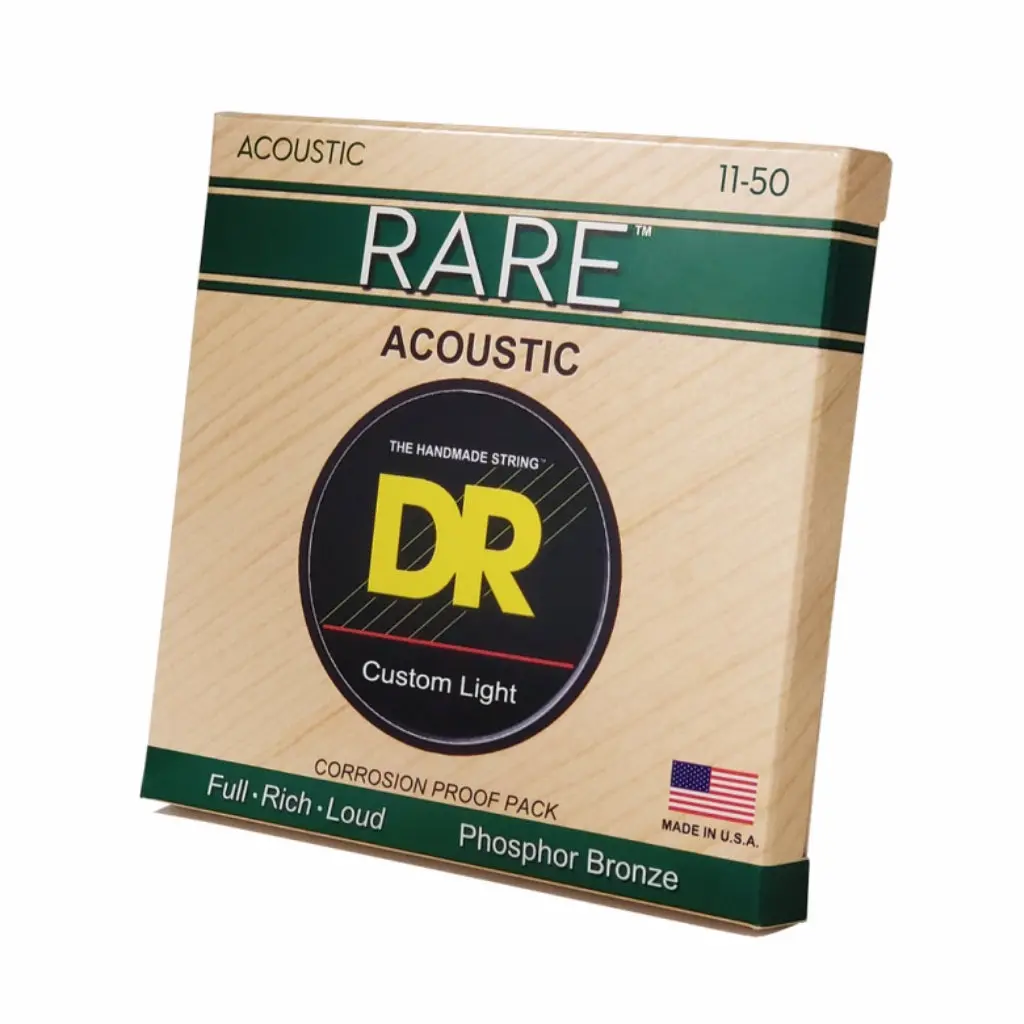 Dr Rare Phosphor Bronze Acoustic Guitar Strings - Custom Light 11-50 1