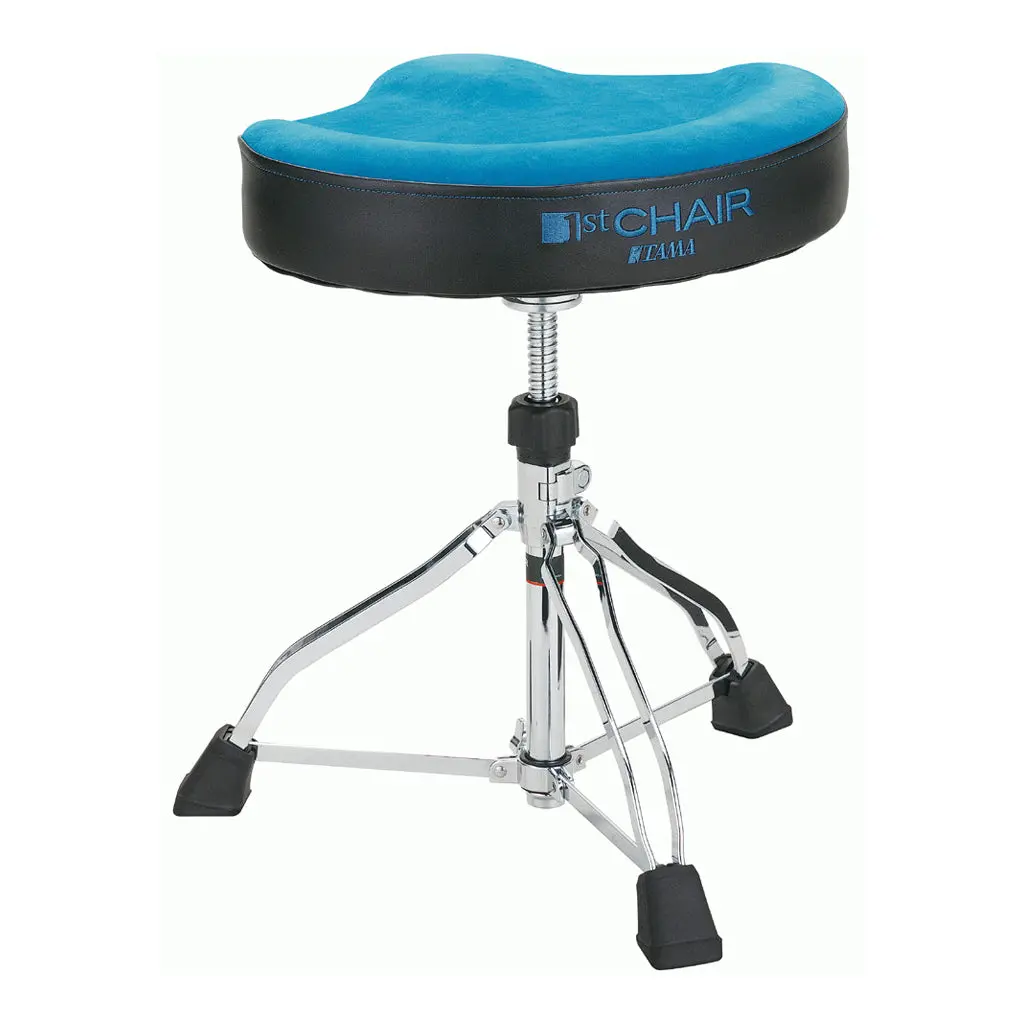 Tama Ht530 1St Chair Glide Rider Drum Throne With Vibrant Turquoise Cloth Top 1