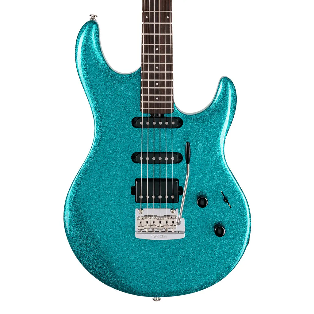 Ernie Ball Music Man Luke 3 Hss Rosewood Fretboard - Sea Water Sparkle 1