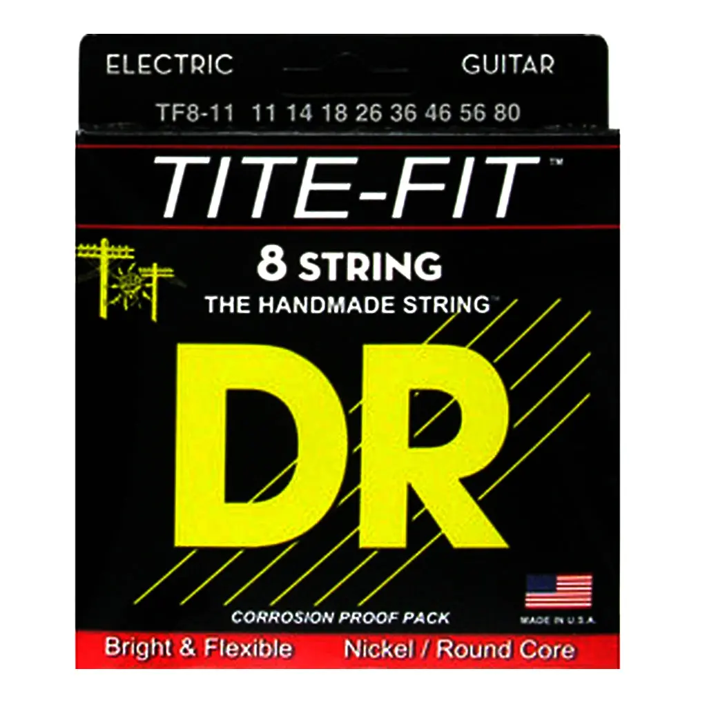 Dr Tf8-11 Tite-Fit - Nickel Plated: 8-String Heavy 11-80 1