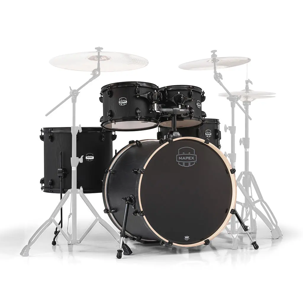 Mapex Mars 22" 5-Piece Rock Fast Shell Pack - Nightwood With Black Hardware 1