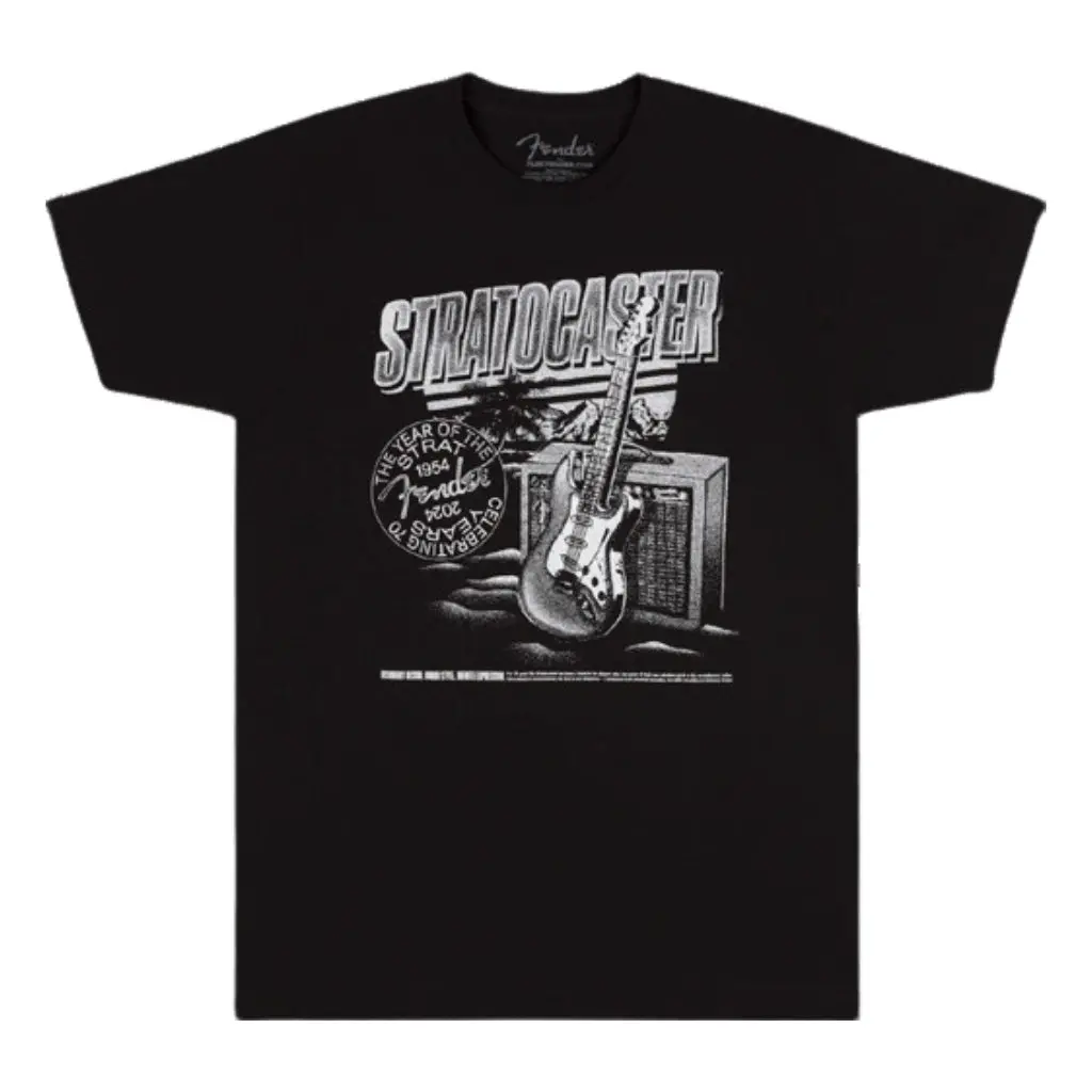 Fender Tee Stratocaster 70Th Anniversary In Black - Medium 1