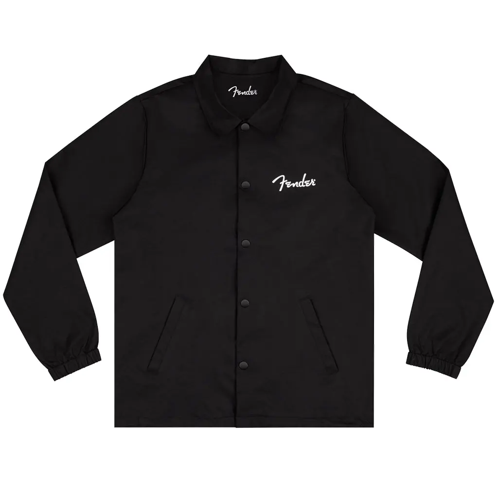 Fender Spaghetti Logo Coaches Black Jacket In Large 1
