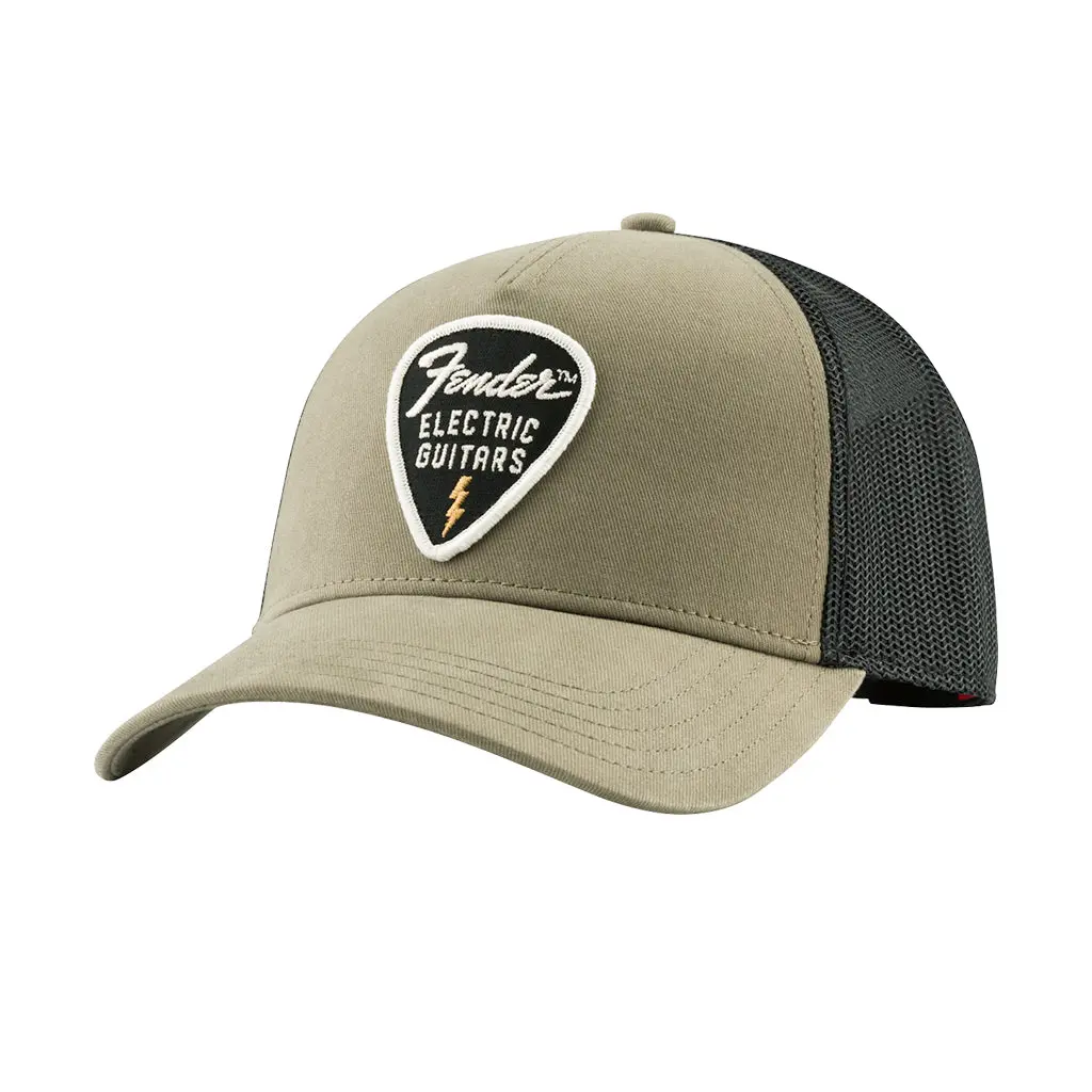 Fender® Snap Back Pick Patch Hat, Olive 1