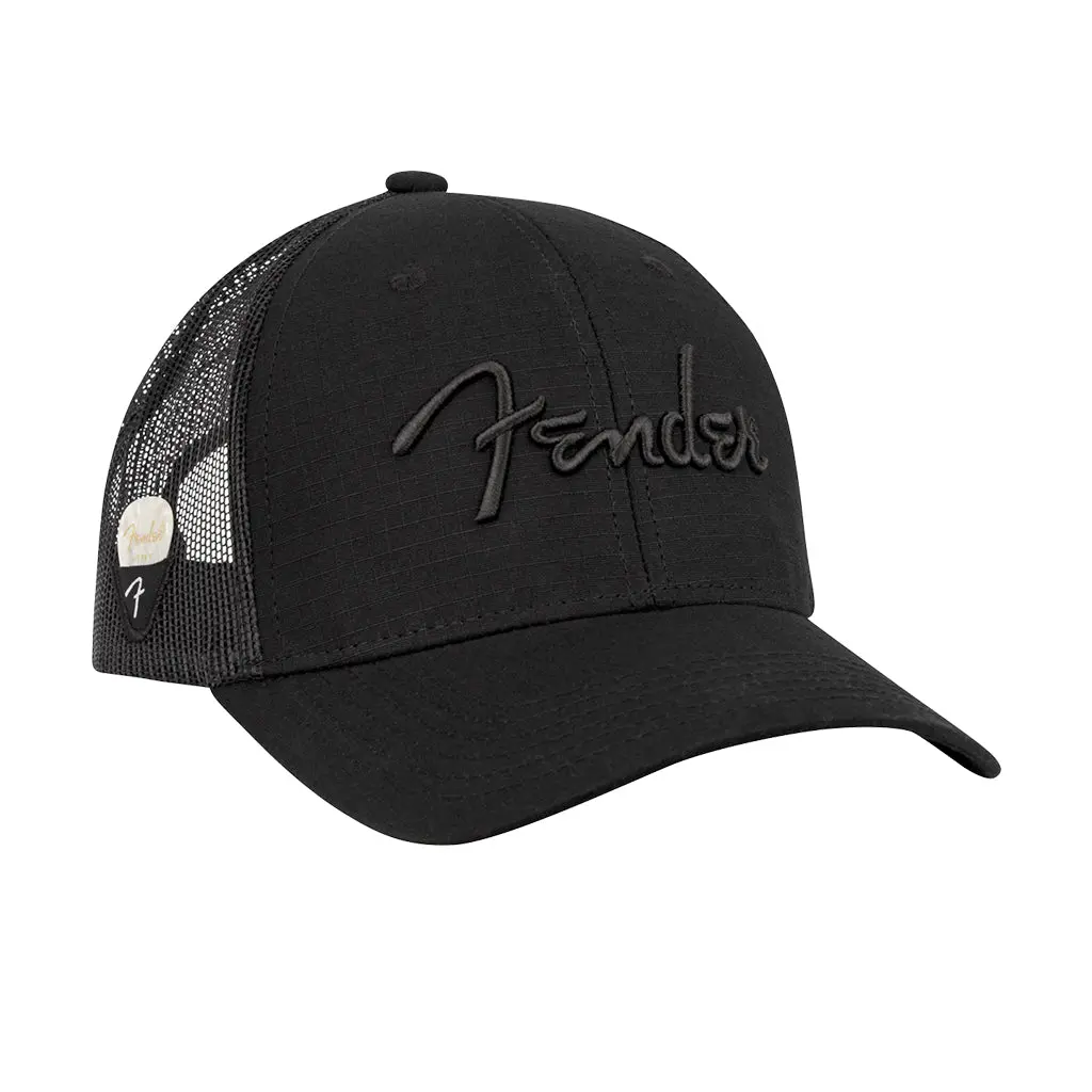 Fender® Snap Back Pick Holder Hat, Black 1