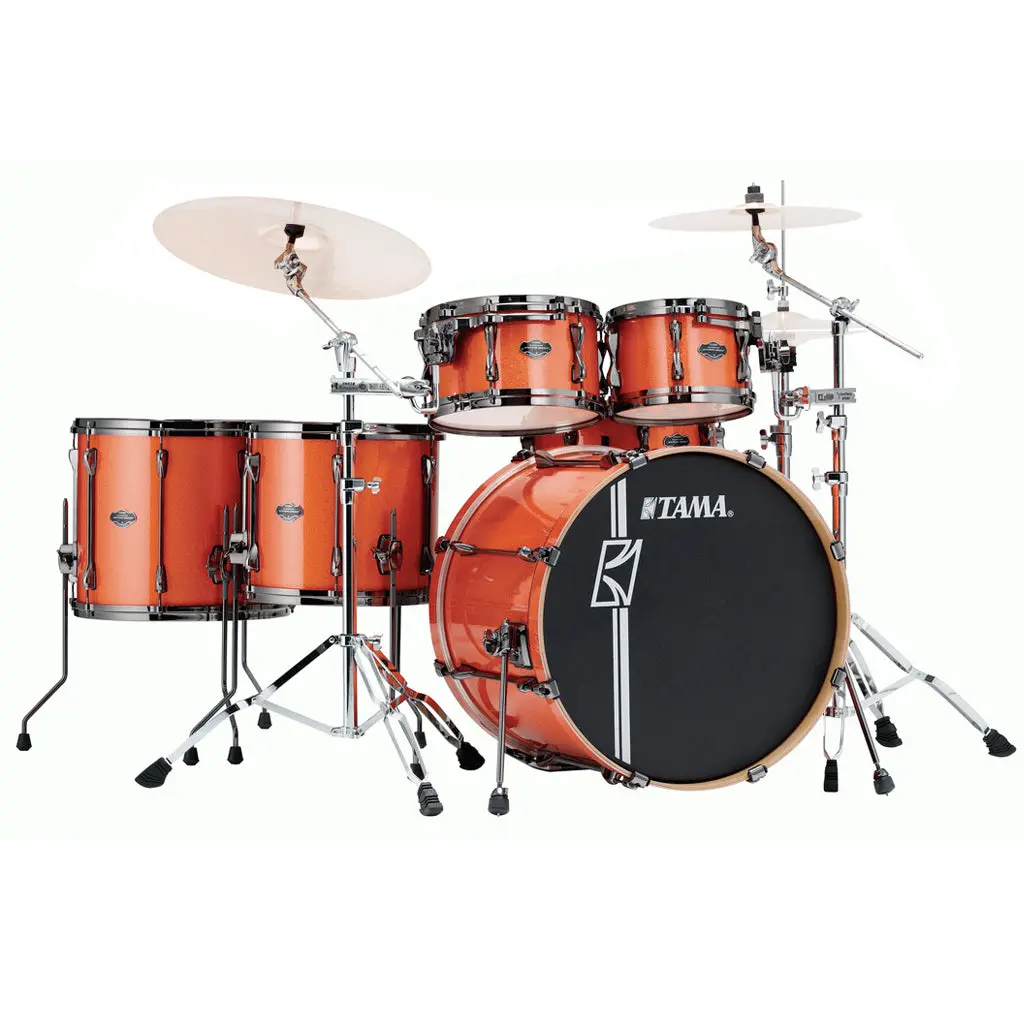 Tama Mk62hzbns Superstar Hyper Kit With Hb5w Hardware Pack - Bright Orange Sparkle 1