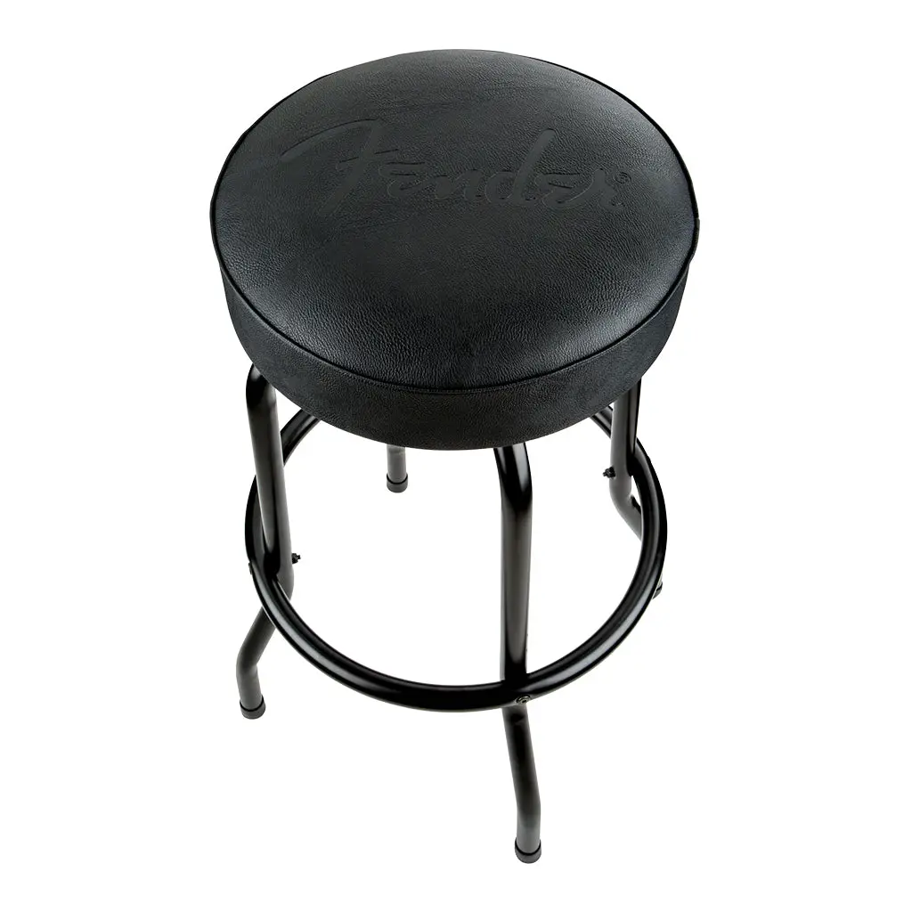 Fender Embossed Black Logo Barstool In Black - 30 Inch 1