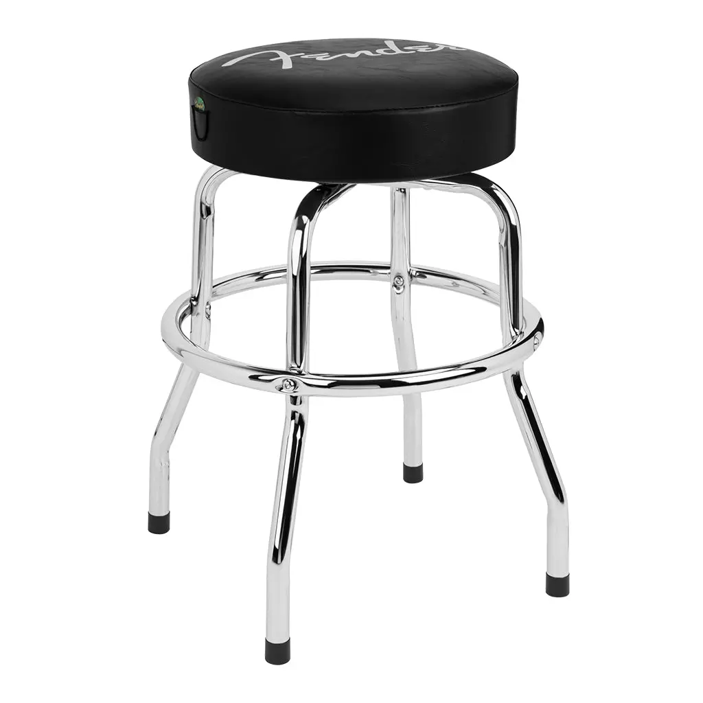 Fender Spaghetti Logo Pick Pouch Barstool In Black - 24 Inch 1