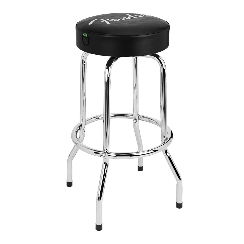 Fender Spaghetti Logo Pick Pouch Barstool In Black - 30 Inch 1