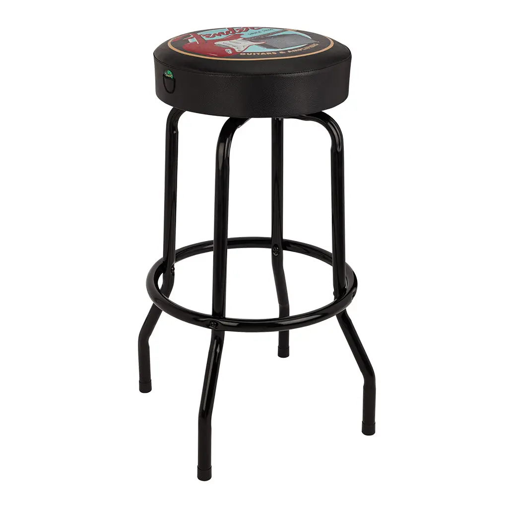 Fender Guitars And Amps Pick Pouch Barstool In Black - 30 Inch 1