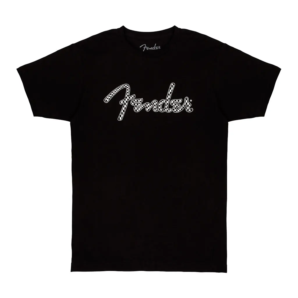 Fender Spaghetti Wavy Checker Logo Tee Black Xl 1