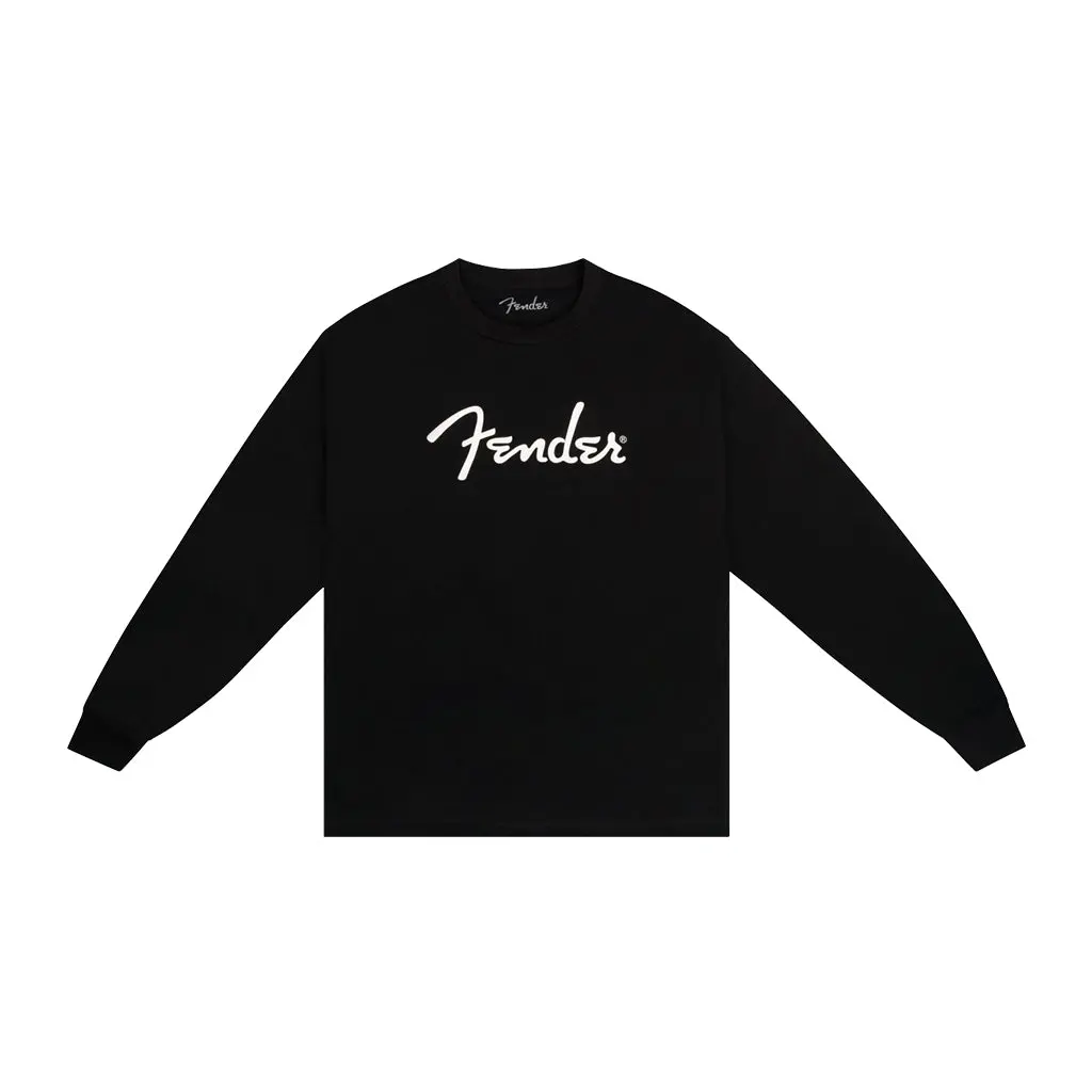 Fender Spaghetti Logo Long Sleeve T-Shirt Black S 1