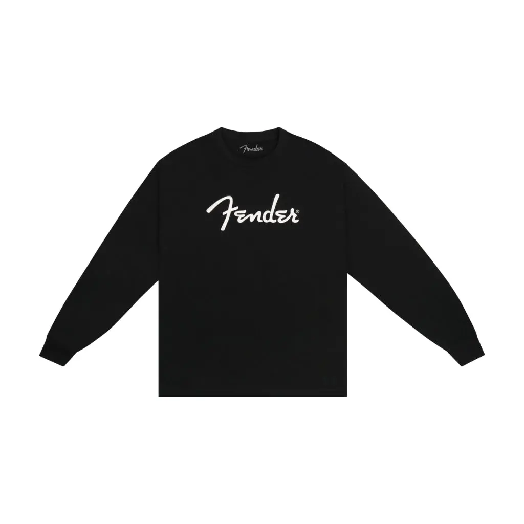 Fender Spaghetti Logo Long Sleeve T-Shirt - Black M 1