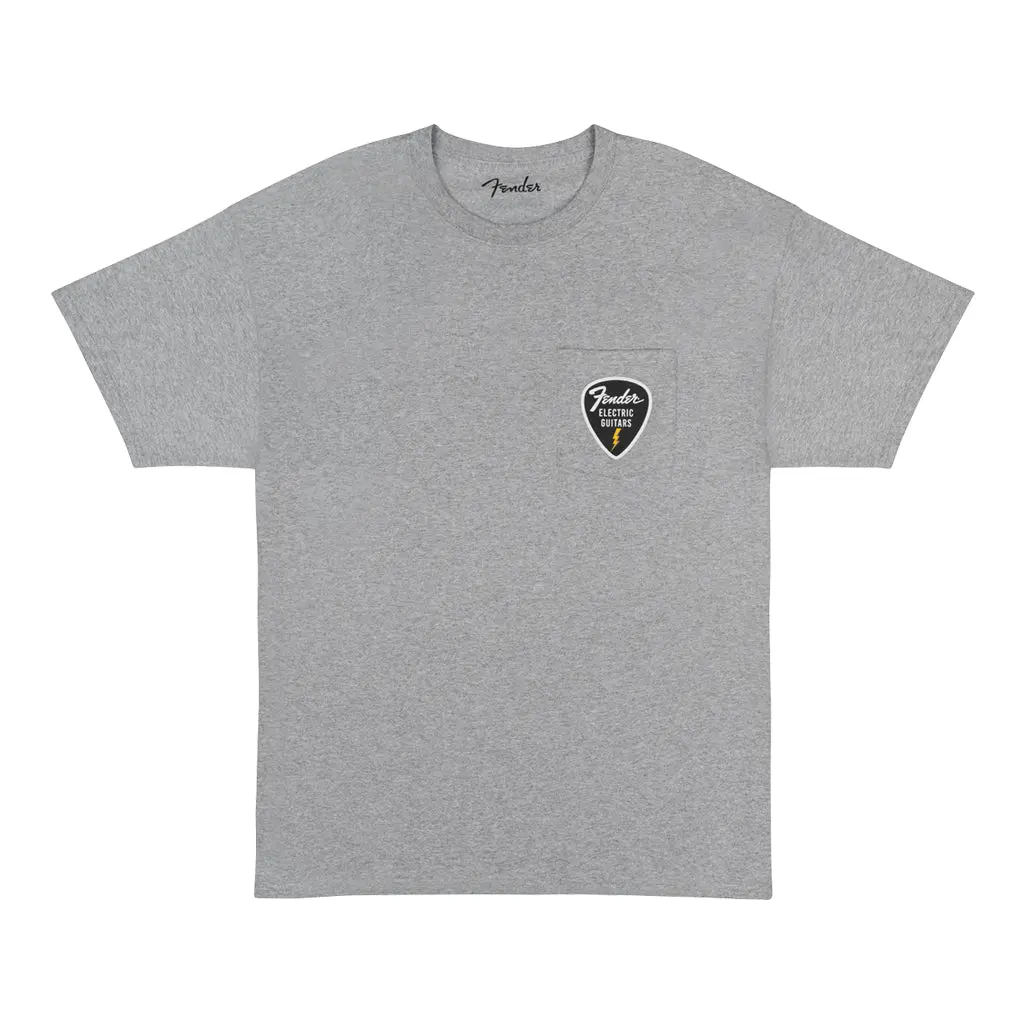 Fender Pick Patch Pocket Gray Tee In Small 1